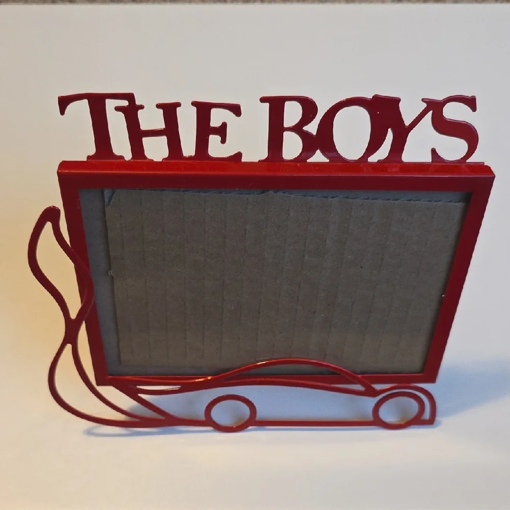 Red 'The Boys' Car Photo Frame - Metal - 4 By 6